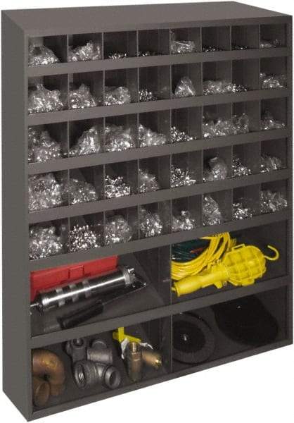 Durham - 44 Bin, Small Parts Storage Bin - 12" Deep x 33-3/4" Wide x 42" High - USA Tool & Supply