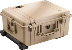 Pelican Products, Inc. - 19-11/16" Wide x 11-7/8" High, Clamshell Hard Case - Tan, Polyethylene - USA Tool & Supply