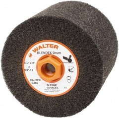 WALTER Surface Technologies - 4-1/2" Diam Aluminum Oxide Unmounted Flap Wheel - 5/8" Hole, 5/8-11 Thread, 4" Wide, Nonwoven, Very Fine Grade, 3,800 Max RPM - USA Tool & Supply