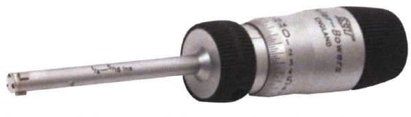 Fowler - 2 to 2-5/8", 3.15" Gage Depth, Mechanical Inside Hole Micrometer - 0.00025" Graduation, 0.0002" Accuracy, Ratchet Stop Thimble - USA Tool & Supply