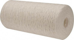 Pentair - 4-1/2" OD, 25µ, Polypropylene String-Wound Cartridge Filter - 9-7/8" Long, Reduces Sediments - USA Tool & Supply