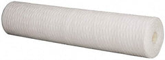 Pentair - 4-1/2" OD, 1µ, Polypropylene String-Wound Cartridge Filter - 20" Long, Reduces Sediments - USA Tool & Supply