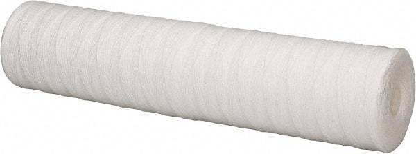 Pentair - 4-1/2" OD, 5µ, Polypropylene String-Wound Cartridge Filter - 20" Long, Reduces Sediments - USA Tool & Supply