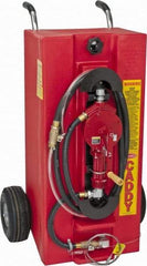 Made in USA - 28 Gal Gas Fuel Caddy - Red, Polyethelyne - USA Tool & Supply