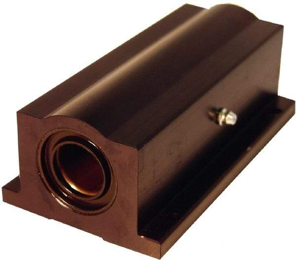 L.M76 - 0.7508" Inside Diam, Closed Twin Pillow Block Linear Bearing - 2-3/4" Overall Width - USA Tool & Supply