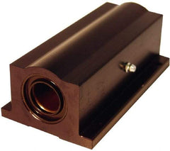 L.M76 - 1.5008" Inside Diam, Closed Twin Pillow Block Linear Bearing - 4-3/4" Overall Width - USA Tool & Supply
