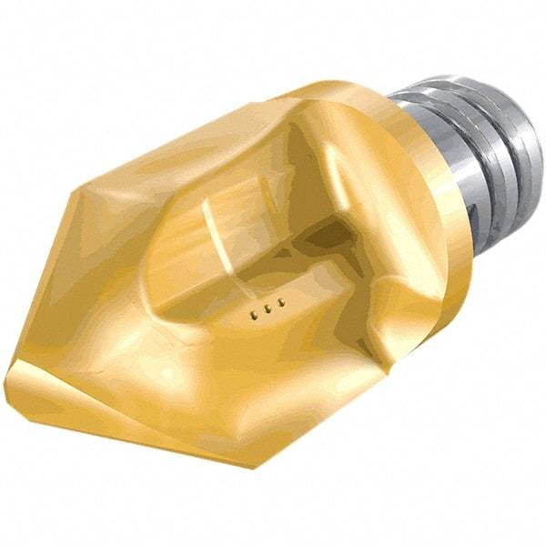 Iscar - MM HCD Grade IC908 Carbide Chamfer Milling Tip Insert - TiAlN Finish, 2 Flutes, 15.9mm Cutting Diam, 8.8mm Depth of Cut, 18.8mm Extension - USA Tool & Supply