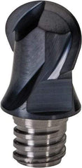 Iscar - MM EB Grade IC908 Carbide Ball Nose Milling Tip Insert - TiAlN Finish, 2 Flutes, 10mm Cutting Diam, 7mm Depth of Cut, 13mm Extension, 0.1961" Cnr Rad, 30° Helix - USA Tool & Supply