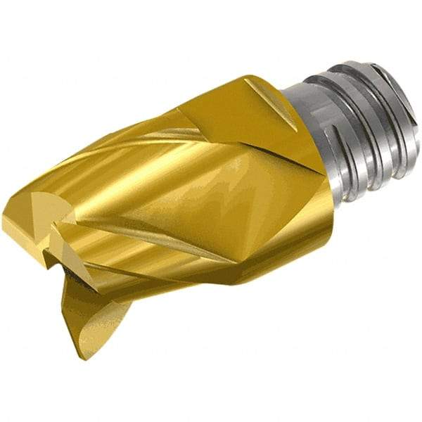 Iscar - MM ERS Grade IC908 Carbide End Milling Tip Insert - TiAlN Finish, 4 Flutes, 8mm Cutting Diam, 5mm Depth of Cut, 10mm Extension, 45° Helix - USA Tool & Supply