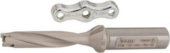 Iscar - 12 to 12.4mm Diam, 5xD, 60mm Max Depth, 16mm Shank Diam, 124.2mm OAL, Replaceable Tip Drill - IDI-SG, IDI-SK Insert, DCM Toolholder, Series ChamDrill - USA Tool & Supply