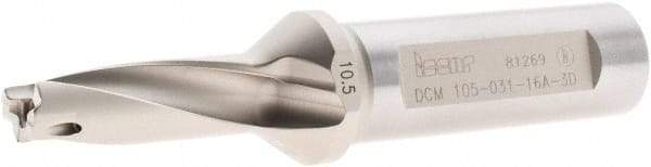 Iscar - 10.5 to 10.9mm Diam, 3xD, 31mm Max Depth, 16mm Shank Diam, 94mm OAL, Replaceable Tip Drill - IDI-SG, IDI-SK Insert, DCM Toolholder, Series ChamDrill - USA Tool & Supply