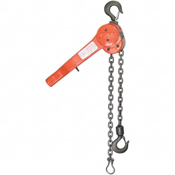 CM - 1,500 Lb Capacity, 20' Lift Height, Chain Manual Lever Hoist - USA Tool & Supply
