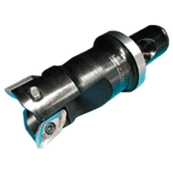 Iscar - 1-1/2" Cut Diam, 0.622" Max Depth of Cut, Indexable Square Shoulder End Mill - CF4 Modular Connection, 90° Lead Angle, Through Coolant, Series ClickFit, Helialu - USA Tool & Supply