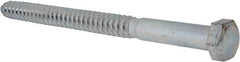 Value Collection - 3/4" Screw, 10" Length Under Head, Steel, Hex Head Lag Screw - Zinc Plated, Grade 2 - USA Tool & Supply