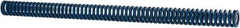 Associated Spring Raymond - 1/2" Hole Diam, 9/32" Rod Diam, 7-1/2" Free Length, Blue Die Spring - 45 Lb Max Deflection, 3.75" Max Deflection, Medium Duty, Chromium Alloy Steel - USA Tool & Supply