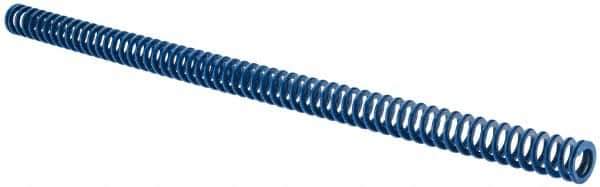 Associated Spring Raymond - 5/8" Hole Diam, 11/32" Rod Diam, 12" Free Length, Blue Die Spring - 96 Lb Max Deflection, 6" Max Deflection, Medium Duty, Chromium Alloy Steel - USA Tool & Supply