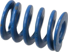 Associated Spring Raymond - 3/4" Hole Diam, 3/8" Rod Diam, 1" Free Length, Blue Die Spring - 156 Lb Max Deflection, 0.5" Max Deflection, Medium Duty, Chromium Alloy Steel - USA Tool & Supply