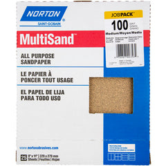 11″ × 9″ Multisand Paper Sheet 100 Grit Medium Aluminum Oxide - USA Tool & Supply