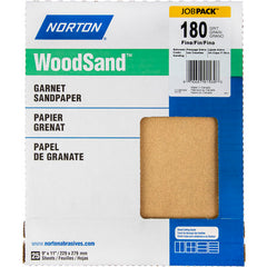 11″ × 9″ Woodsand A511 Paper Sheet 180 Grit Fine Garnet - USA Tool & Supply