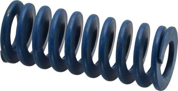 Associated Spring Raymond - 1" Hole Diam, 1/2" Rod Diam, 2-1/2" Free Length, Blue Die Spring - 250 Lb Max Deflection, 1.25" Max Deflection, Medium Duty, Chromium Alloy Steel - USA Tool & Supply