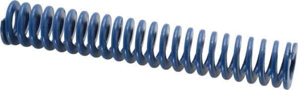 Associated Spring Raymond - 1" Hole Diam, 1/2" Rod Diam, 6" Free Length, Blue Die Spring - 240 Lb Max Deflection, 3" Max Deflection, Medium Duty, Chromium Alloy Steel - USA Tool & Supply
