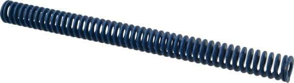 Associated Spring Raymond - 1" Hole Diam, 1/2" Rod Diam, 12" Free Length, Blue Die Spring - 240 Lb Max Deflection, 6" Max Deflection, Medium Duty, Chromium Alloy Steel - USA Tool & Supply