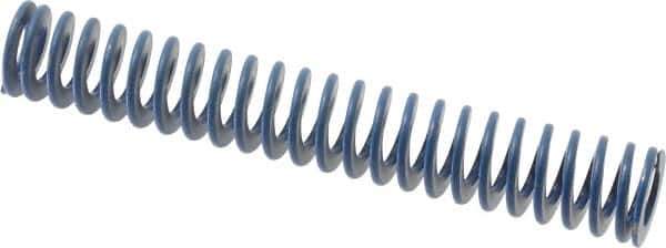 Associated Spring Raymond - 1-1/4" Hole Diam, 5/8" Rod Diam, 8" Free Length, Blue Die Spring - 352 Lb Max Deflection, 4" Max Deflection, Medium Duty, Chromium Alloy Steel - USA Tool & Supply