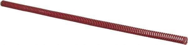 Associated Spring Raymond - 3/8" Hole Diam, 3/16" Rod Diam, 12" Free Length, Red Die Spring - 40 Lb Max Deflection, 4.44" Max Deflection, Medium Heavy Duty, Chromium Alloy Steel - USA Tool & Supply