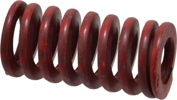 Associated Spring Raymond - 5/8" Hole Diam, 11/32" Rod Diam, 1-1/4" Free Length, Red Die Spring - 99.4 Lb Max Deflection, 0.46" Max Deflection, Medium Heavy Duty, Chromium Alloy Steel - USA Tool & Supply