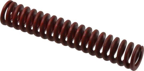 Associated Spring Raymond - 3/4" Hole Diam, 3/8" Rod Diam, 4" Free Length, Red Die Spring - 177.6 Lb Max Deflection, 1.48" Max Deflection, Medium Heavy Duty, Chromium Alloy Steel - USA Tool & Supply