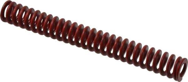 Associated Spring Raymond - 3/4" Hole Diam, 3/8" Rod Diam, 6" Free Length, Red Die Spring - 166.5 Lb Max Deflection, 2.22" Max Deflection, Medium Heavy Duty, Chromium Alloy Steel - USA Tool & Supply
