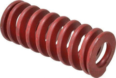 Associated Spring Raymond - 1-1/4" Hole Diam, 5/8" Rod Diam, 3" Free Length, Red Die Spring - 568.3 Lb Max Deflection, 1.11" Max Deflection, Medium Heavy Duty, Chromium Alloy Steel - USA Tool & Supply