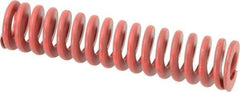 Associated Spring Raymond - 1-1/4" Hole Diam, 5/8" Rod Diam, 5-1/2" Free Length, Red Die Spring - 537.2 Lb Max Deflection, 2.04" Max Deflection, Medium Heavy Duty, Chromium Alloy Steel - USA Tool & Supply