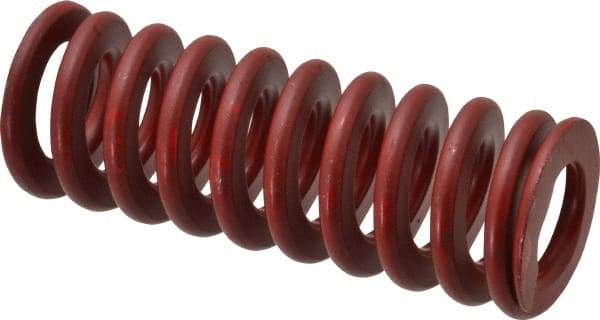 Associated Spring Raymond - 1-1/2" Hole Diam, 3/4" Rod Diam, 4" Free Length, Red Die Spring - 710.4 Lb Max Deflection, 1.48" Max Deflection, Medium Heavy Duty, Chromium Alloy Steel - USA Tool & Supply