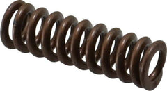 Associated Spring Raymond - 1/2" Hole Diam, 9/32" Rod Diam, 1-1/2" Free Length, Gold Die Spring - 69.8 Lb Max Deflection, 0.45" Max Deflection, Heavy Duty, Chromium Alloy Steel - USA Tool & Supply