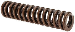 Associated Spring Raymond - 5/8" Hole Diam, 11/32" Rod Diam, 2-1/2" Free Length, Gold Die Spring - 127.5 Lb Max Deflection, 0.75" Max Deflection, Heavy Duty, Chromium Alloy Steel - USA Tool & Supply