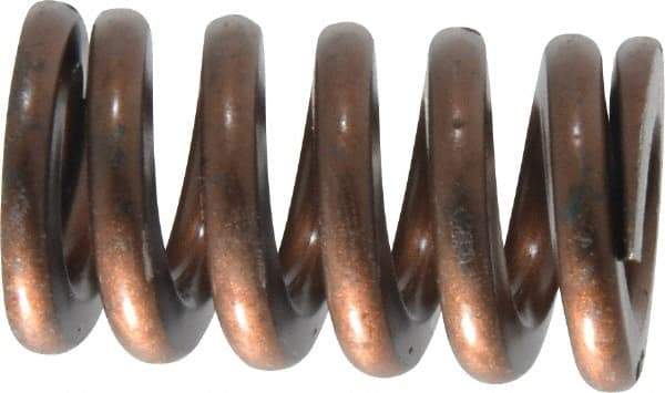 Associated Spring Raymond - 3/4" Hole Diam, 3/8" Rod Diam, 1-1/4" Free Length, Gold Die Spring - 330 Lb Max Deflection, 0.38" Max Deflection, Heavy Duty, Chromium Alloy Steel - USA Tool & Supply