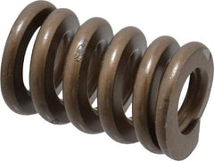 Associated Spring Raymond - 1" Hole Diam, 1/2" Rod Diam, 1-1/2" Free Length, Gold Die Spring - 532.8 Lb Max Deflection, 0.45" Max Deflection, Heavy Duty, Chromium Alloy Steel - USA Tool & Supply