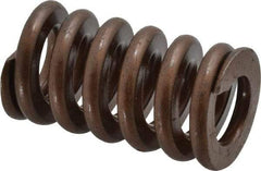 Associated Spring Raymond - 1" Hole Diam, 1/2" Rod Diam, 1-3/4" Free Length, Gold Die Spring - 546 Lb Max Deflection, 0.53" Max Deflection, Heavy Duty, Chromium Alloy Steel - USA Tool & Supply