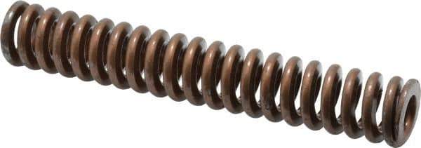 Associated Spring Raymond - 1" Hole Diam, 1/2" Rod Diam, 6" Free Length, Gold Die Spring - 460.8 Lb Max Deflection, 1.8" Max Deflection, Heavy Duty, Chromium Alloy Steel - USA Tool & Supply