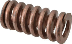 Associated Spring Raymond - 1-1/4" Hole Diam, 5/8" Rod Diam, 2-1/2" Free Length, Gold Die Spring - 882 Lb Max Deflection, 0.75" Max Deflection, Heavy Duty, Chromium Alloy Steel - USA Tool & Supply