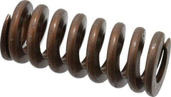 Associated Spring Raymond - 1-1/2" Hole Diam, 3/4" Rod Diam, 3-1/2" Free Length, Gold Die Spring - 1117.2 Lb Max Deflection, 1.05" Max Deflection, Heavy Duty, Chromium Alloy Steel - USA Tool & Supply