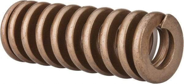 Associated Spring Raymond - 1-1/2" Hole Diam, 3/4" Rod Diam, 4" Free Length, Gold Die Spring - 1094.4 Lb Max Deflection, 1.2" Max Deflection, Heavy Duty, Chromium Alloy Steel - USA Tool & Supply