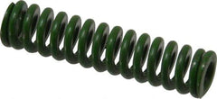 Associated Spring Raymond - 3/8" Hole Diam, 3/16" Rod Diam, 1-1/2" Free Length, Green Die Spring - 46.9 Lb Max Deflection, 0.38" Max Deflection, Extra Heavy Duty, Chromium Alloy Steel - USA Tool & Supply