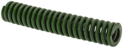 Associated Spring Raymond - 3/8" Hole Diam, 3/16" Rod Diam, 2" Free Length, Green Die Spring - 45 Lb Max Deflection, 0.5" Max Deflection, Extra Heavy Duty, Chromium Alloy Steel - USA Tool & Supply