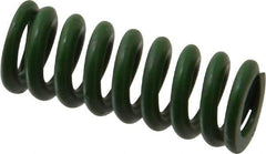 Associated Spring Raymond - 1/2" Hole Diam, 9/32" Rod Diam, 1-1/4" Free Length, Green Die Spring - 75 Lb Max Deflection, 0.31" Max Deflection, Extra Heavy Duty, Chromium Alloy Steel - USA Tool & Supply