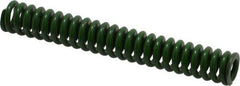 Associated Spring Raymond - 1/2" Hole Diam, 9/32" Rod Diam, 3-1/2" Free Length, Green Die Spring - 70 Lb Max Deflection, 0.88" Max Deflection, Extra Heavy Duty, Chromium Alloy Steel - USA Tool & Supply