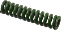 Associated Spring Raymond - 3/4" Hole Diam, 3/8" Rod Diam, 3" Free Length, Green Die Spring - 303.8 Lb Max Deflection, 0.75" Max Deflection, Extra Heavy Duty, Chromium Alloy Steel - USA Tool & Supply