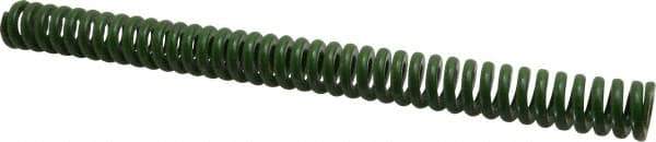 Associated Spring Raymond - 1" Hole Diam, 1/2" Rod Diam, 12" Free Length, Green Die Spring - 528 Lb Max Deflection, 3" Max Deflection, Extra Heavy Duty, Chromium Alloy Steel - USA Tool & Supply