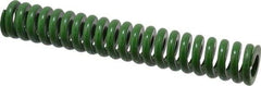 Associated Spring Raymond - 1-1/4" Hole Diam, 5/8" Rod Diam, 8" Free Length, Green Die Spring - 832 Lb Max Deflection, 2" Max Deflection, Extra Heavy Duty, Chromium Alloy Steel - USA Tool & Supply